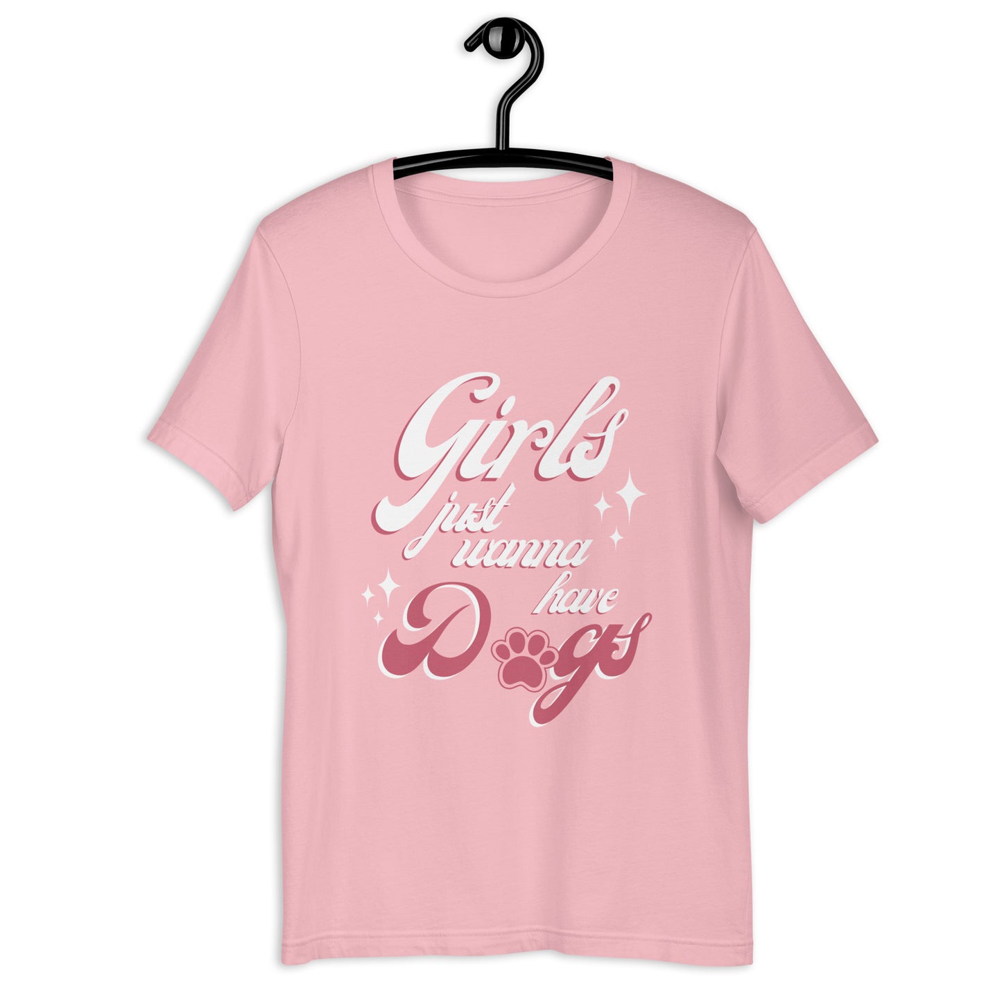 Pink Girls Just want to have Dogs Tee